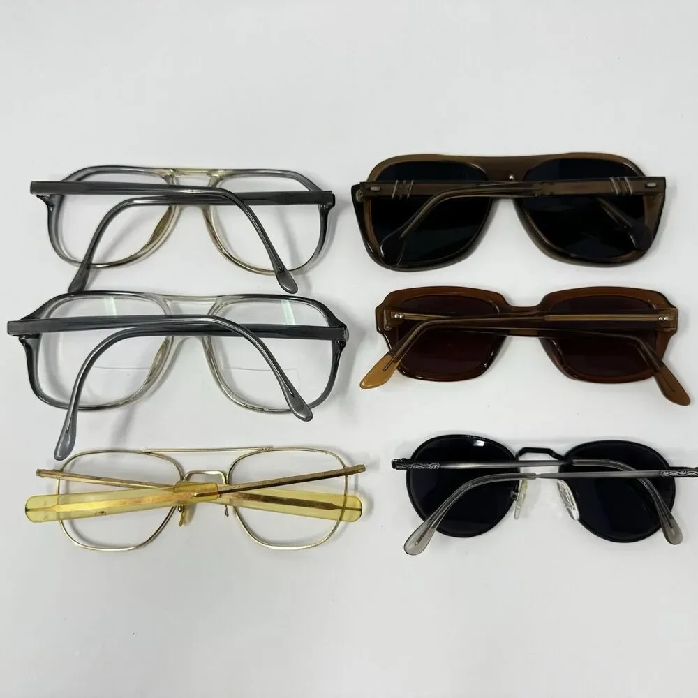 Vintage 70s 80s Eyeglass Sunglass Frames Lot 6 Luxottica Martin-Copeland